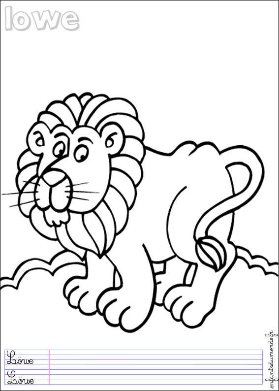 coloriage lion 2